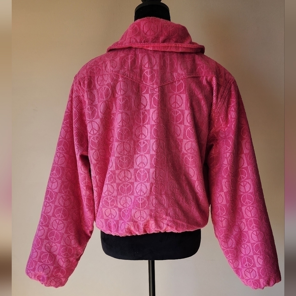 Urban Outfitters Femme Embossed Jacket Dark Pink Women's Size S. - Picture 2 of 8
